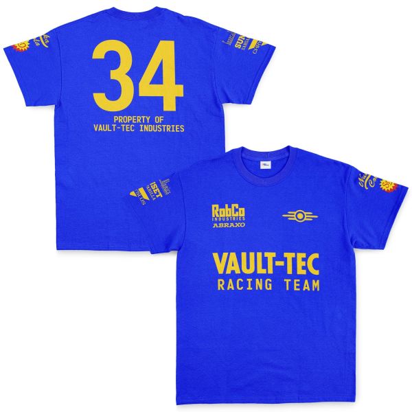 VAULT-TEC Racing Team Tişört L - Mavi