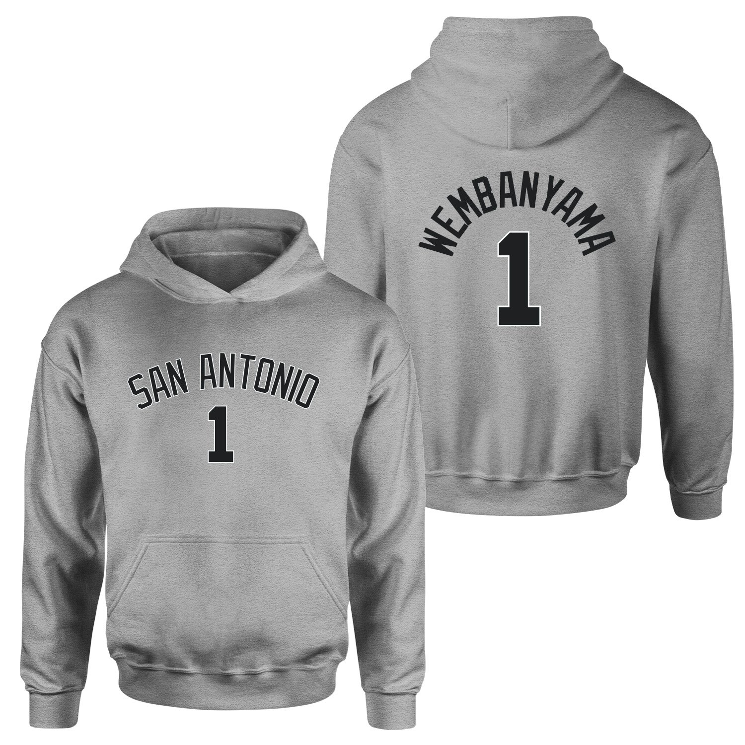 Victor Wembanyama 1 San Antonio Forma Hoodie M - Gri