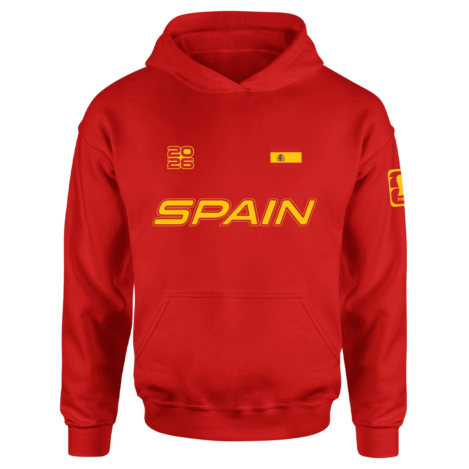 İspanya 2026 Hoodie XXL - Kırmızı