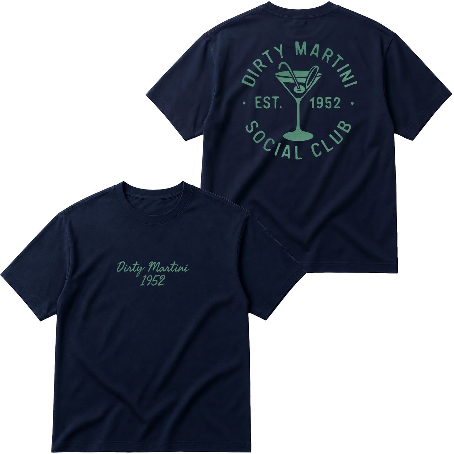 Dirty Martini 1952 Oversize Tişört XL - İndigo Mavisi