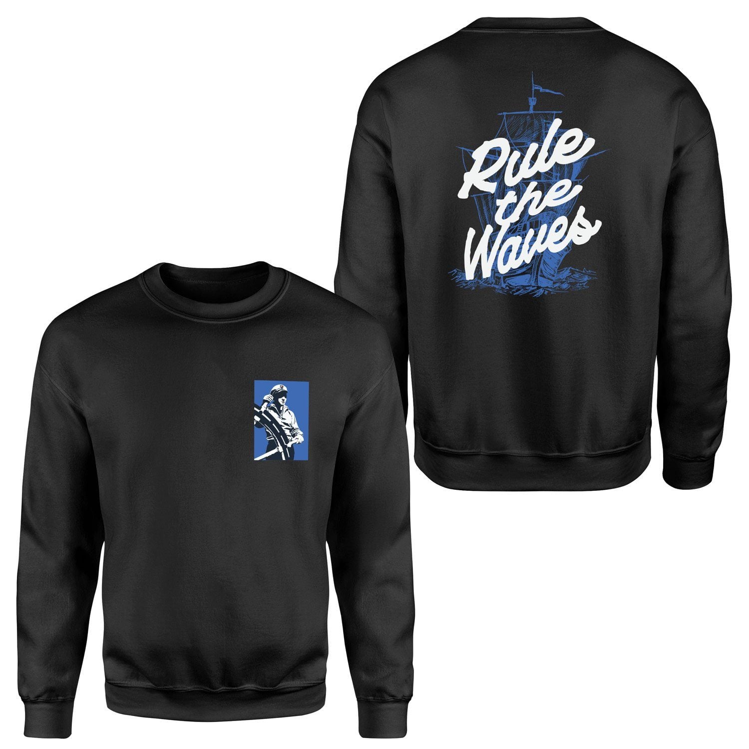 Rule the Waves Sweatshirt XXL - Siyah
