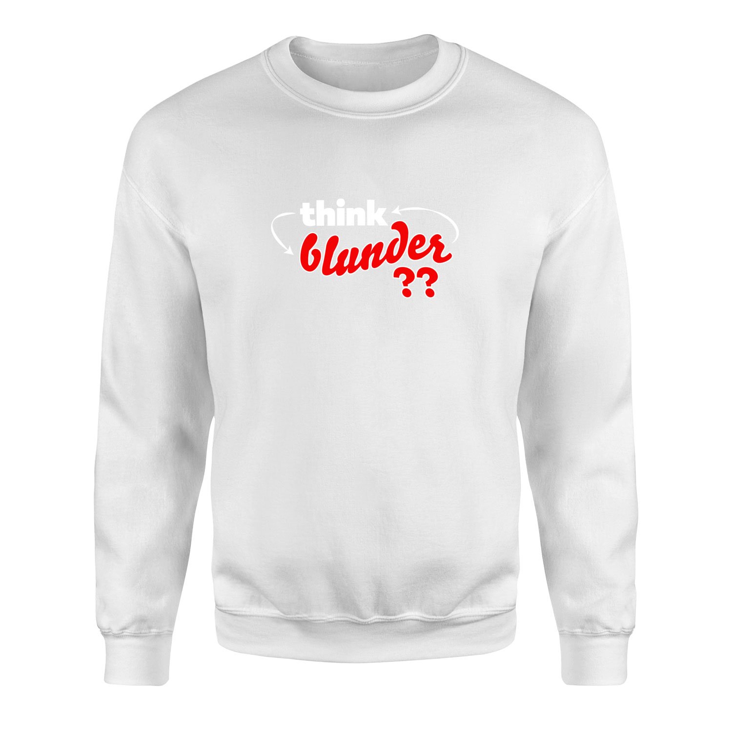 Think-Blunder-Repeat Sweatshirt L - Beyaz