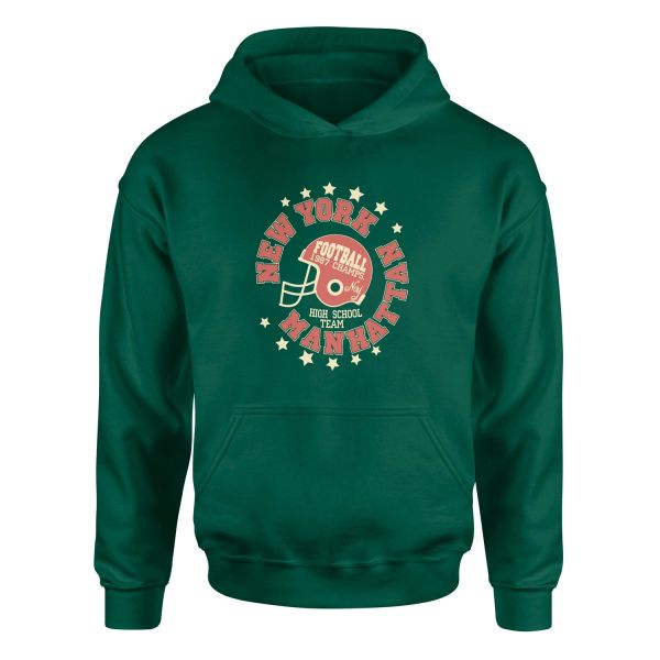New York Manhattan Hoodie L - Nefti Yeşili