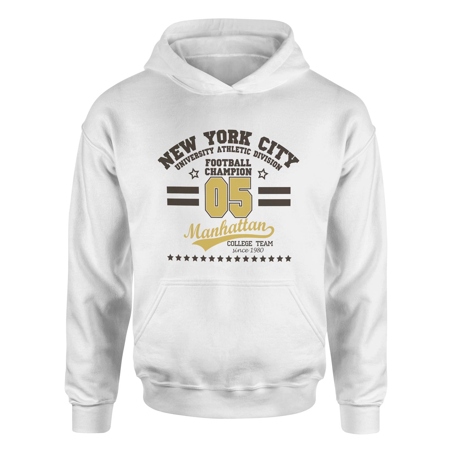 NYC UAD Champion Hoodie XL - Beyaz