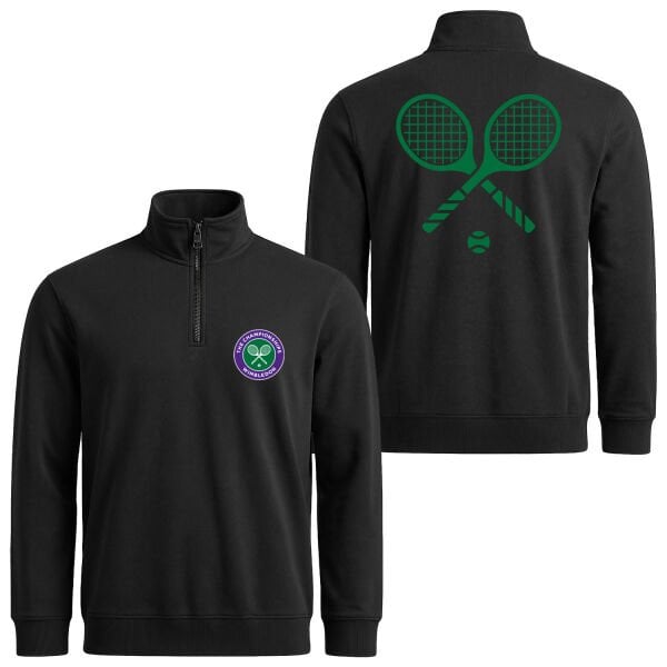 Wimbledon SE Yarım Fermuarlı Sweatshirt L - Siyah