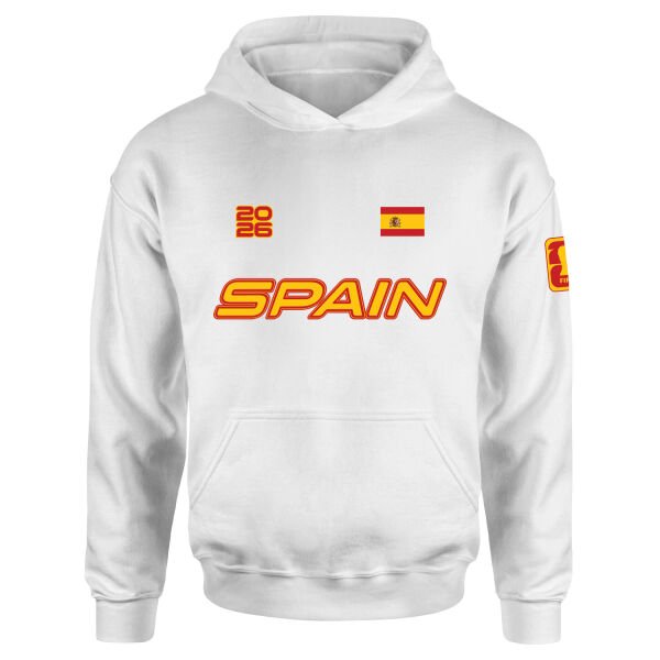 İspanya 2026 Hoodie M - Beyaz