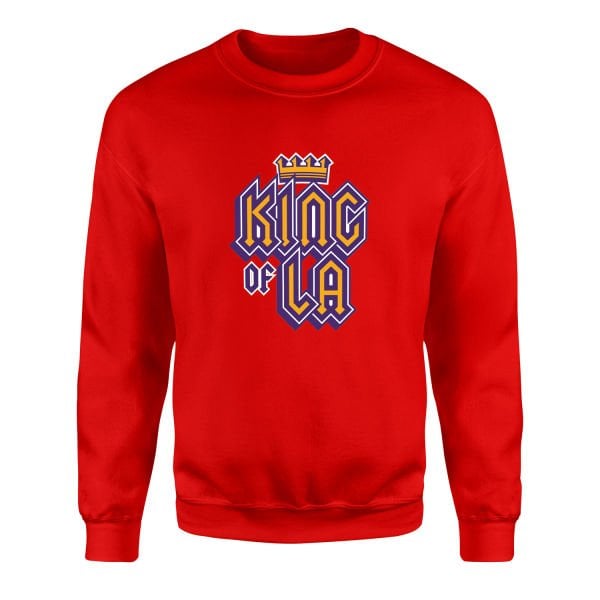King of LA Sweatshirt M - Kırmızı