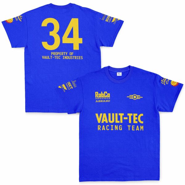 VAULT-TEC Racing Team Tişört XL - Mavi