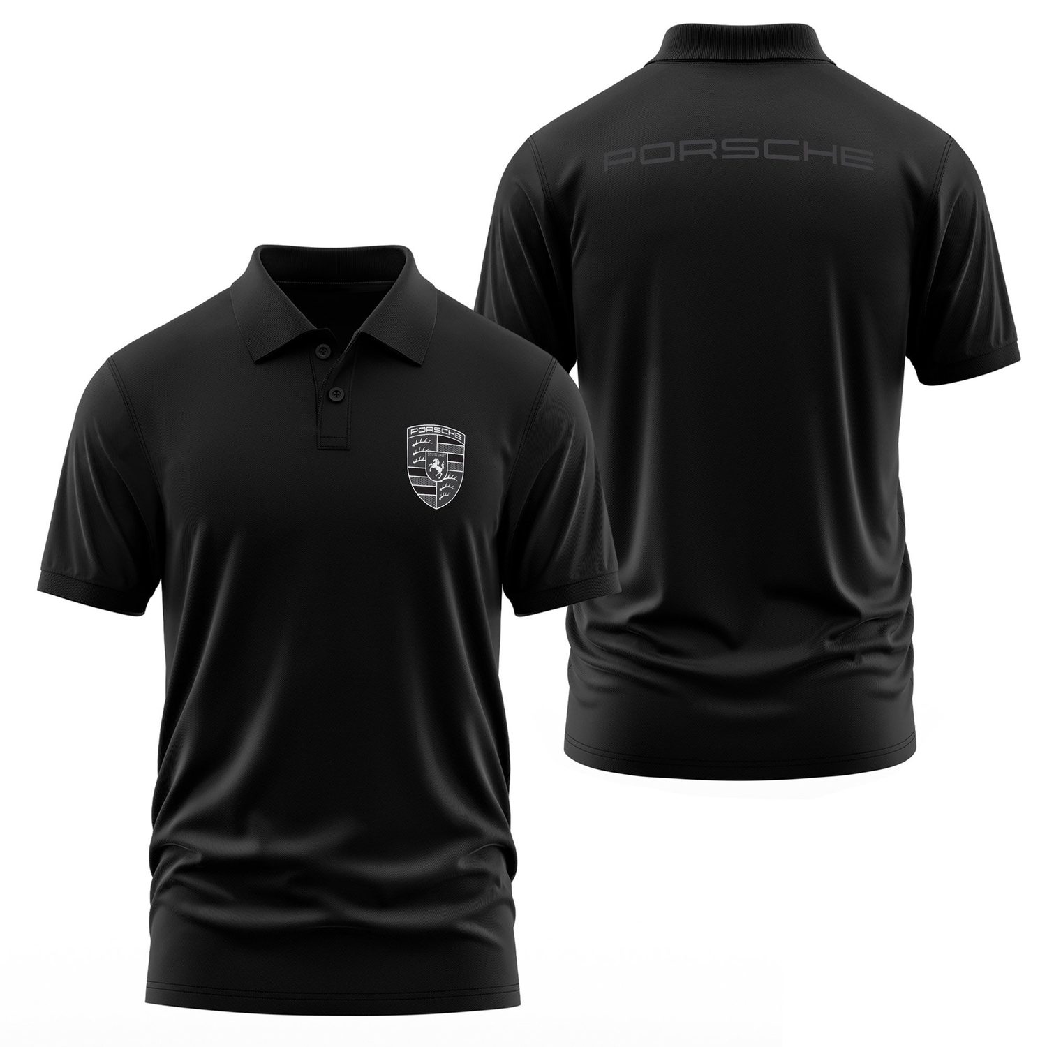 Porsche Muted Black Polo Tişört M - Siyah