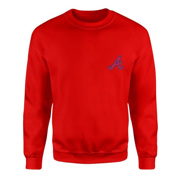 Atlanta Braves Sweatshirt M - Kırmızı