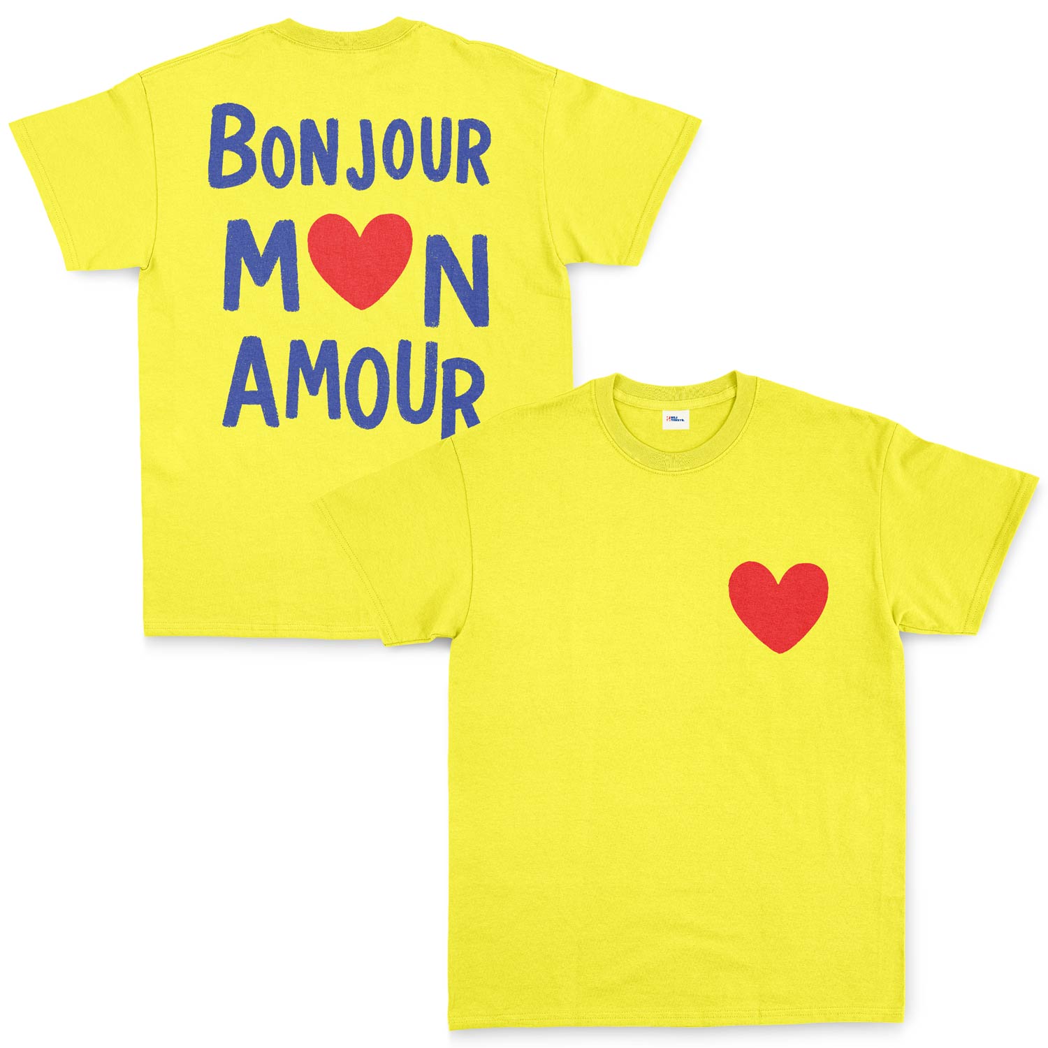 Bonjour Mon Amour Tişört XL - Sarı