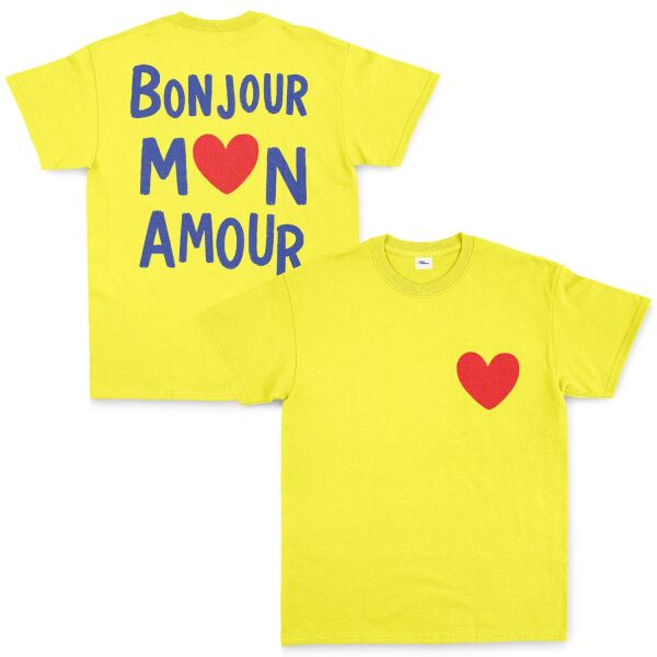 Bonjour Mon Amour Tişört XL - Sarı