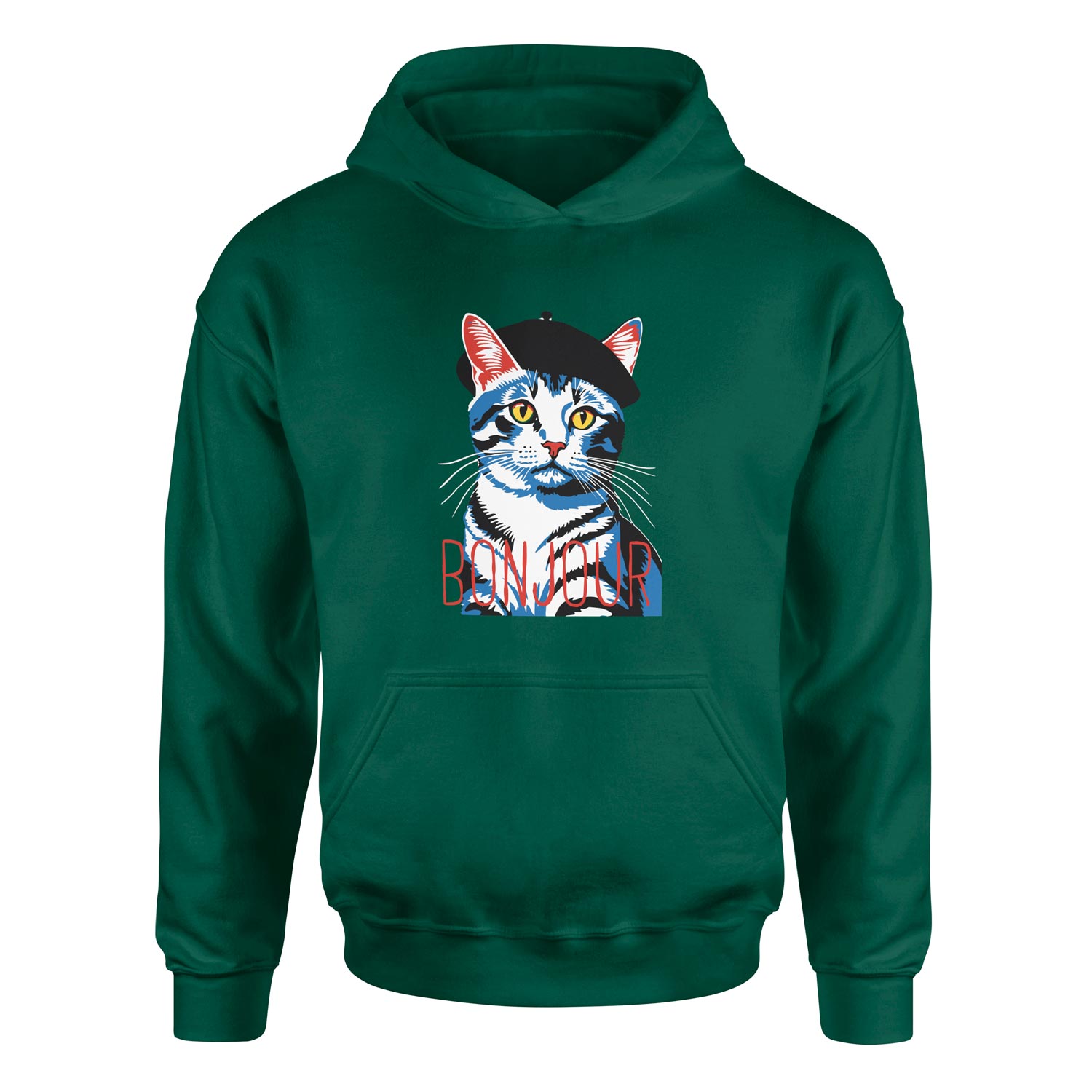 Bonjour Hoodie M - Nefti Yeşili