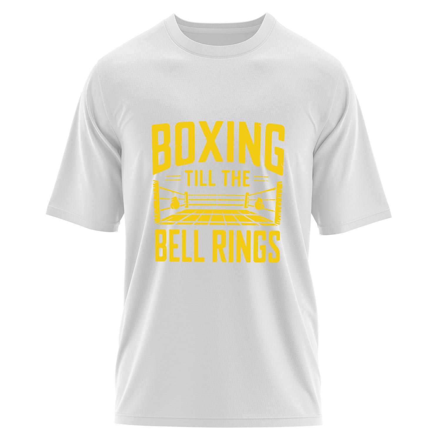 Boxing Till The Bell Rings Oversize Tişört XL - Beyaz