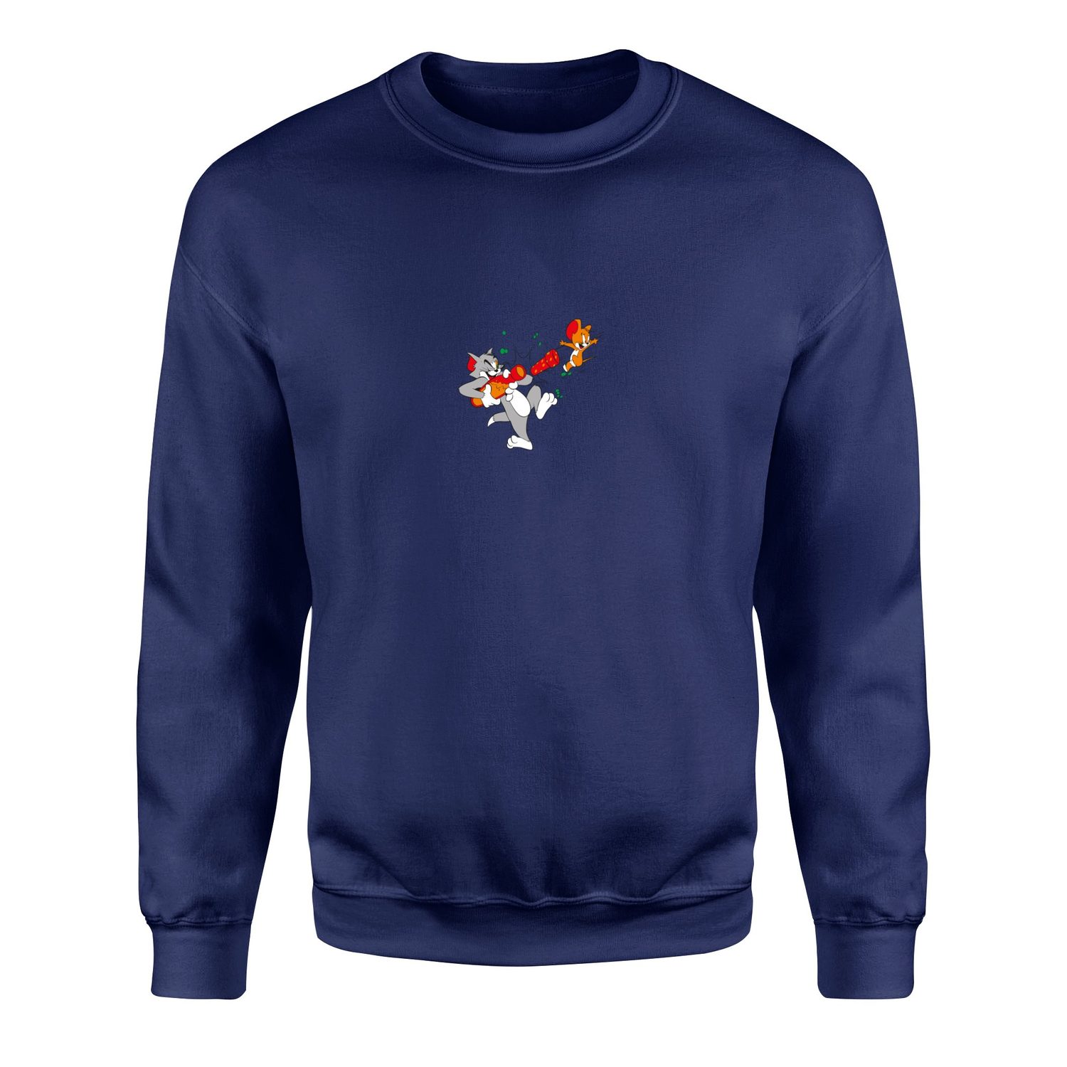 Tom vs Jerry Sweatshirt XL - İndigo Mavisi