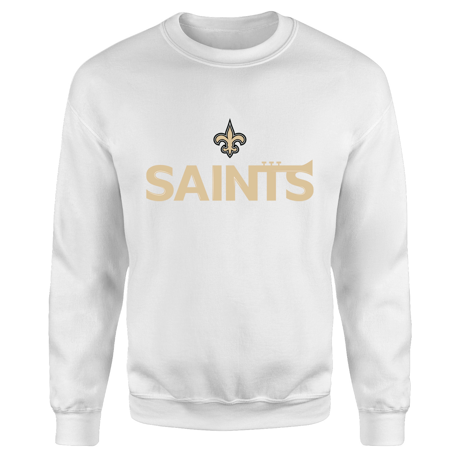 New Orleans Saints Trumpets Sweatshirt L - Beyaz