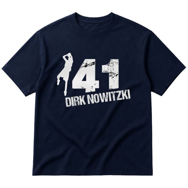 Dirk Nowitzki 41 Oversize Tişört M - İndigo Mavisi