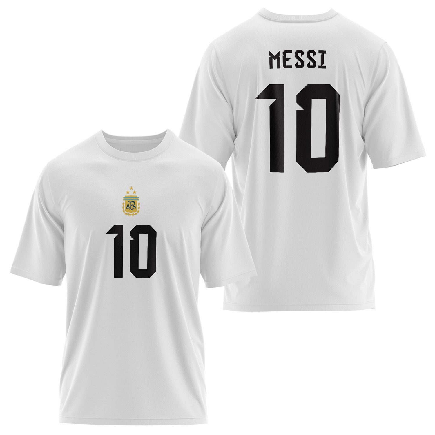 Lionel Messi Forma Oversize Tişört XL - Beyaz