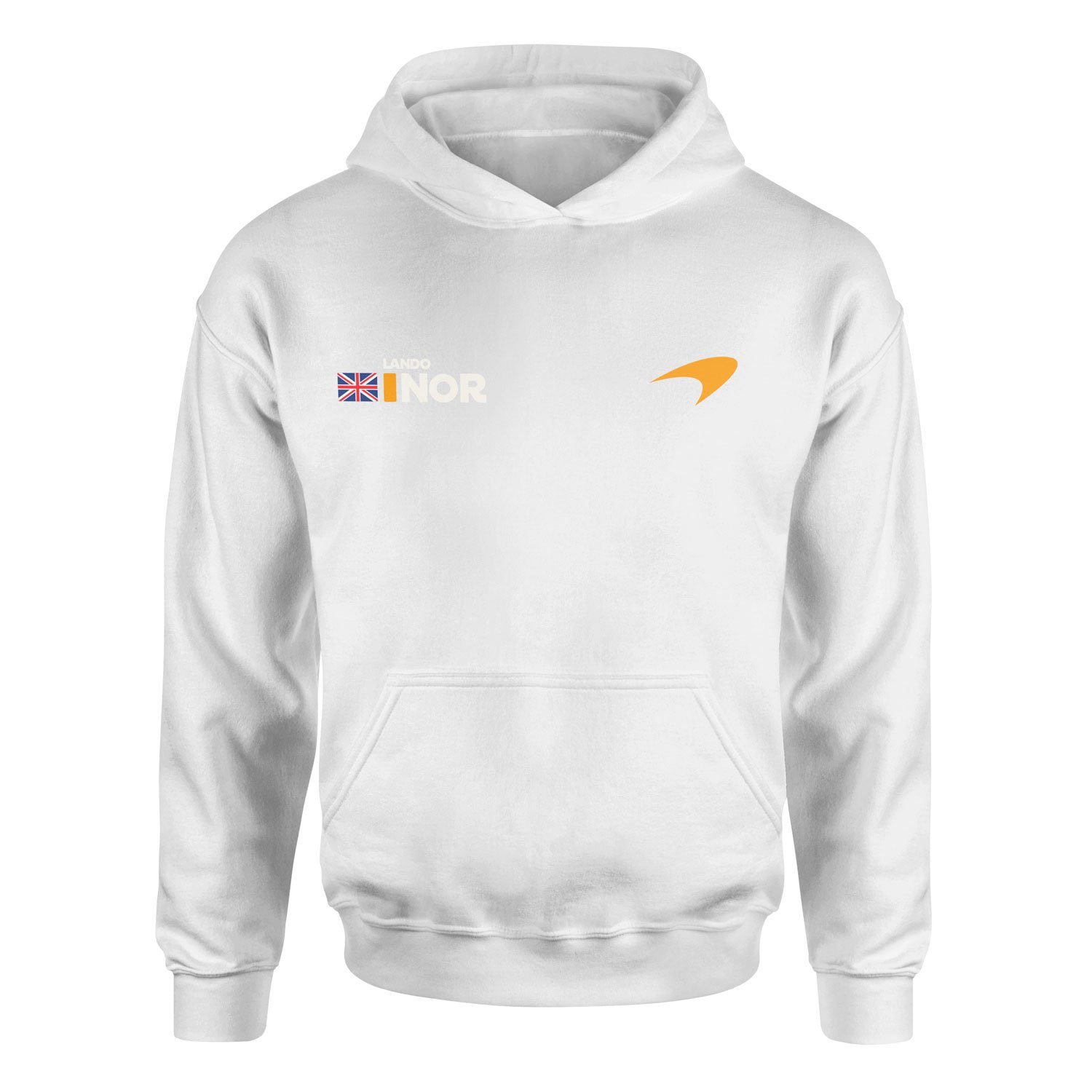 Lando Norris Name Tag McLaren Racing Hoodie S - Beyaz
