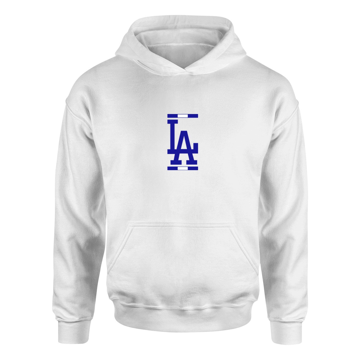 LA Blue White Hoodie L - Beyaz