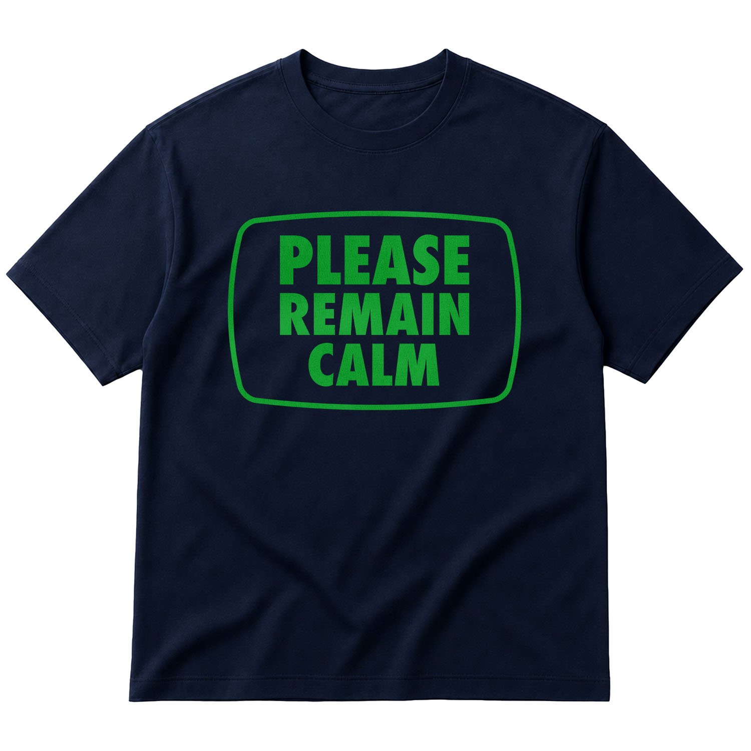 Please Remain Calm | Fallout Oversize Tişört L - İndigo Mavisi