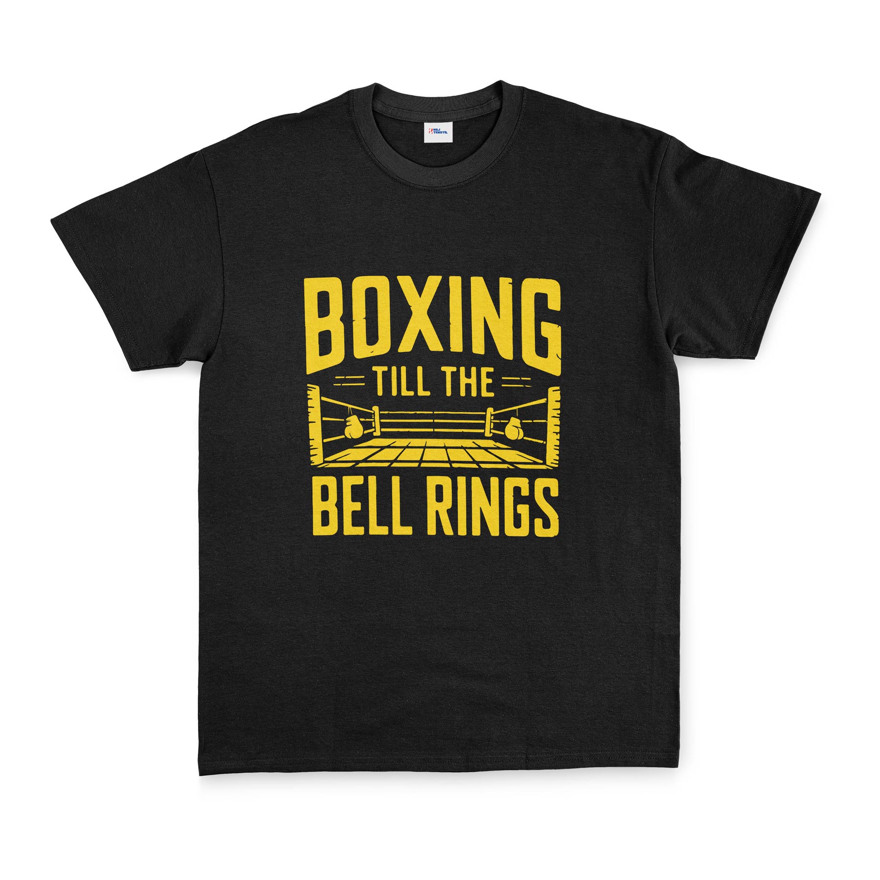 Boxing Till The Bell Rings Tişört XL - Siyah