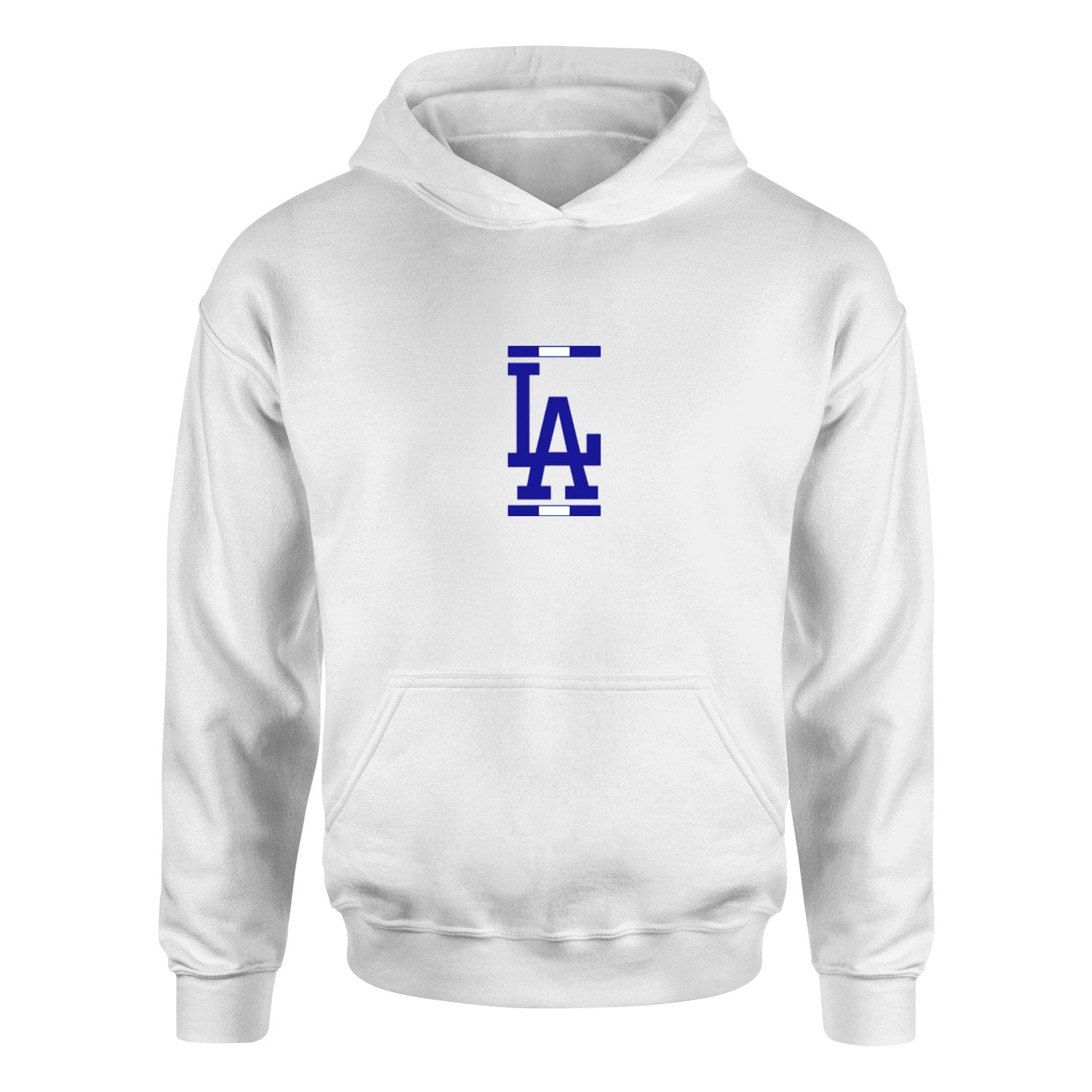LA Blue White Hoodie XL - Beyaz