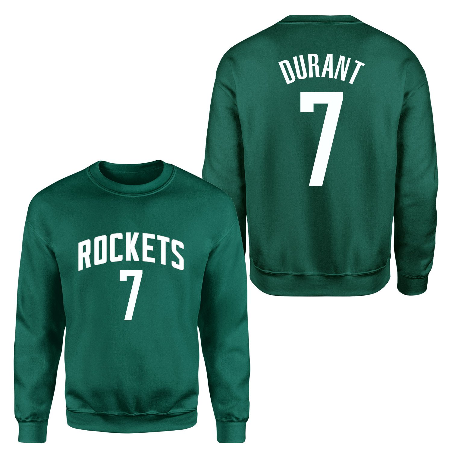 Kevin Durant 7 Rockets Jersey Sweatshirt M - Nefti Yeşili