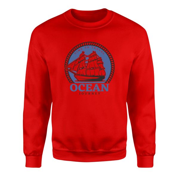Ocean Journey Denizci Sweatshirt M - Kırmızı