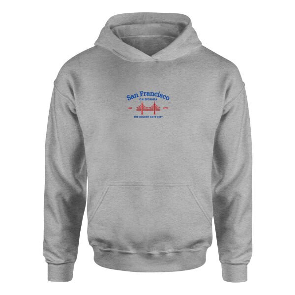 San Francisco, California Hoodie XL - Gri