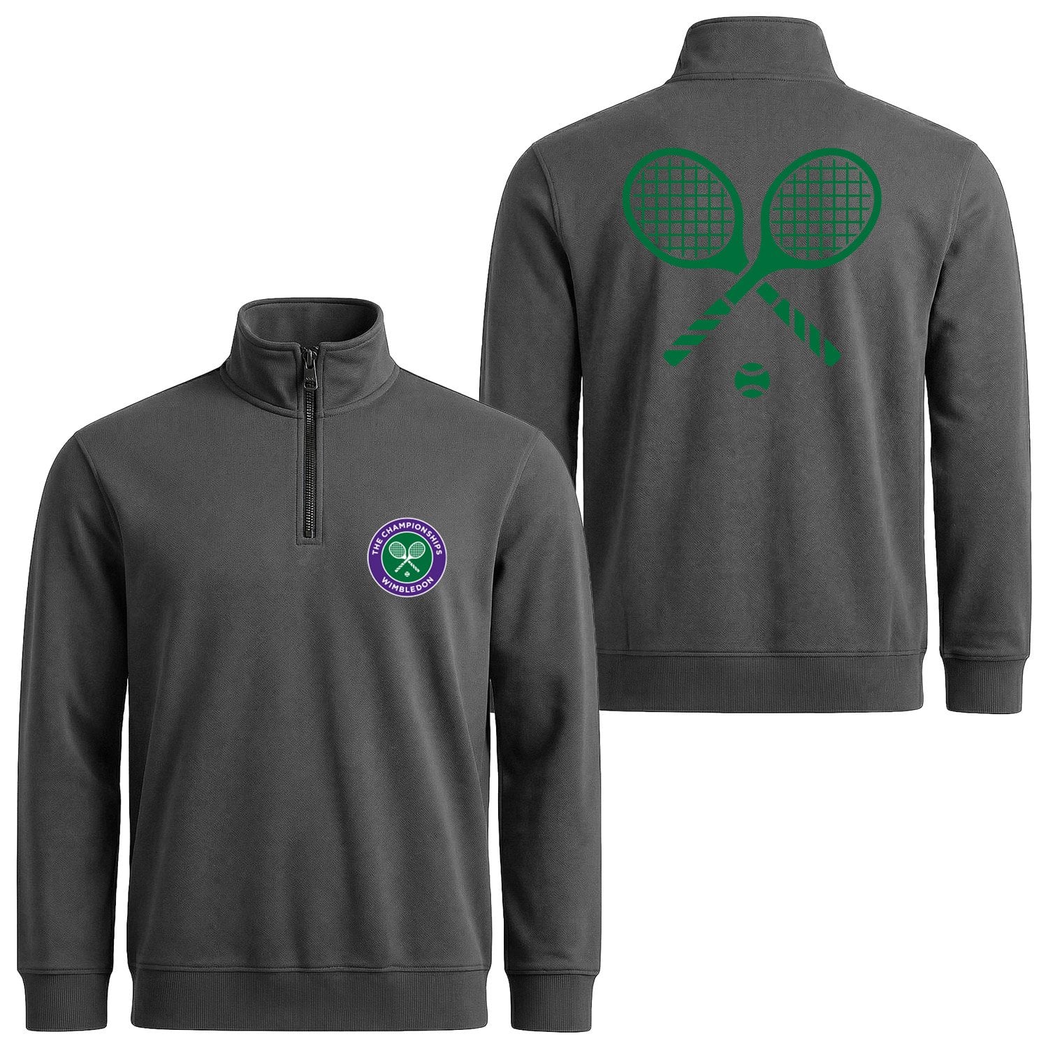 Wimbledon SE Yarım Fermuarlı Sweatshirt XXL - Füme
