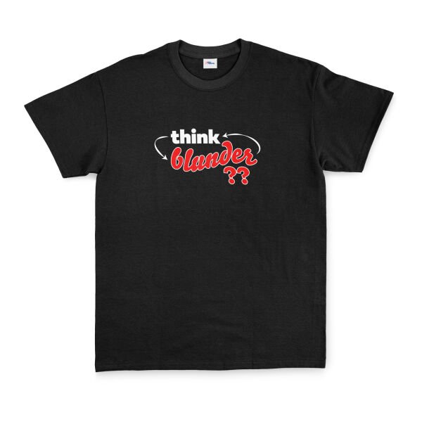 Think-Blunder-Repeat Tişört XL - Siyah