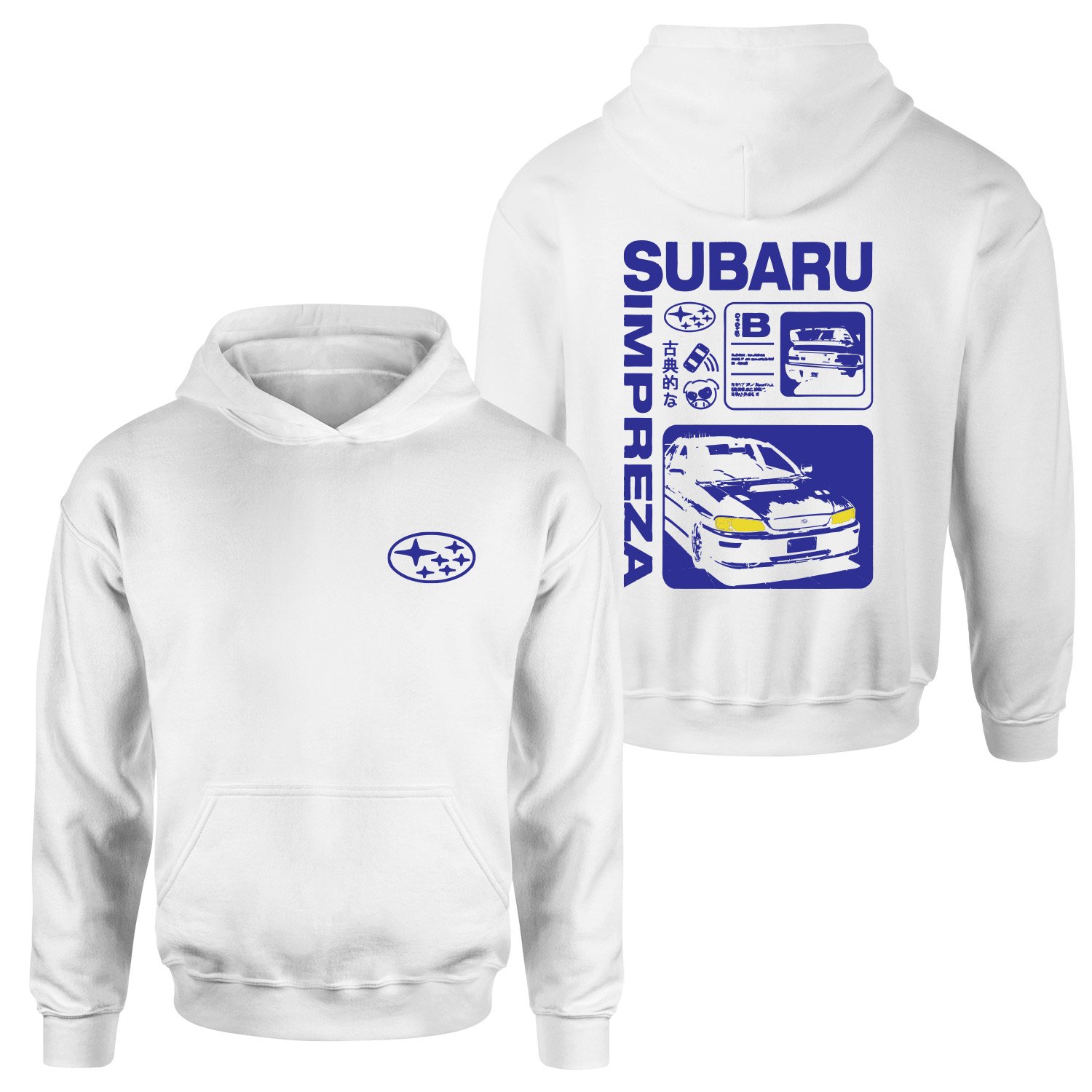 Subaru Impreza Hoodie L - Beyaz