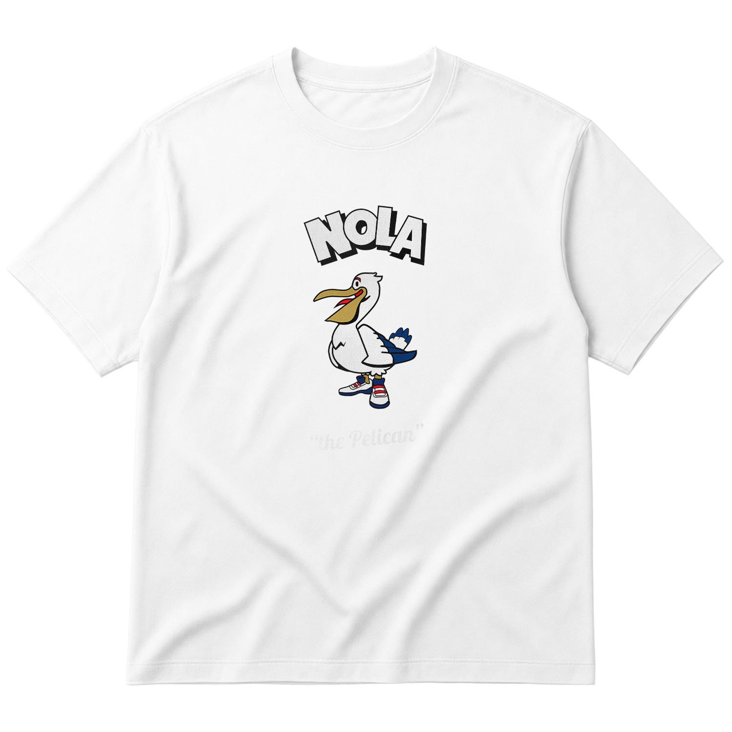 NOLA Cartoon Oversize Tişört S - Beyaz