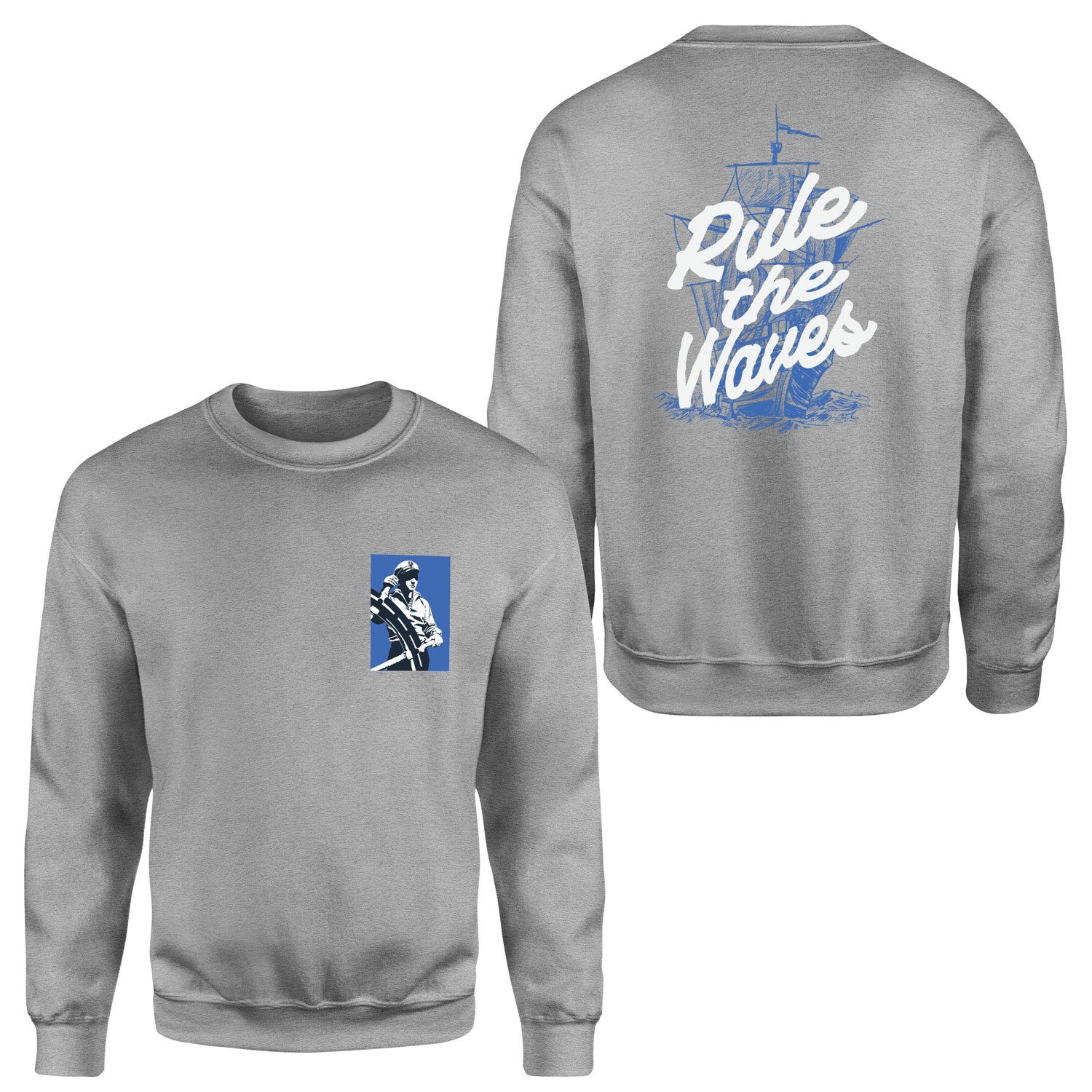 Rule the Waves Sweatshirt XXL - Gri