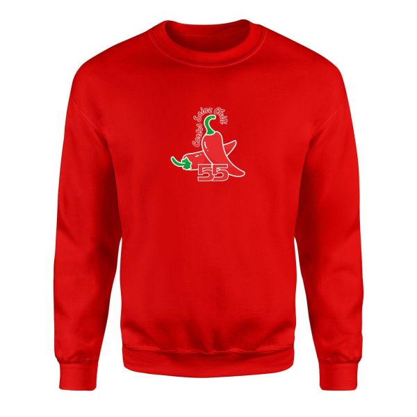 Carlos “Chili” Sainz Illustration Sweatshirt M - Kırmızı