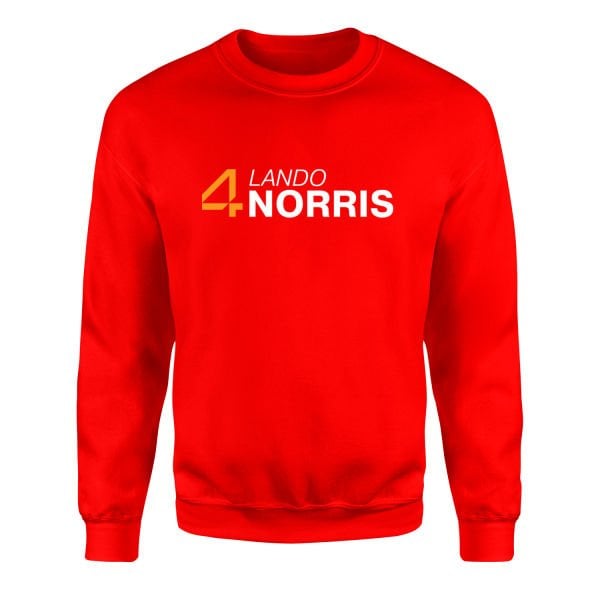 Lando Norris 4 Sweatshirt S - Kırmızı