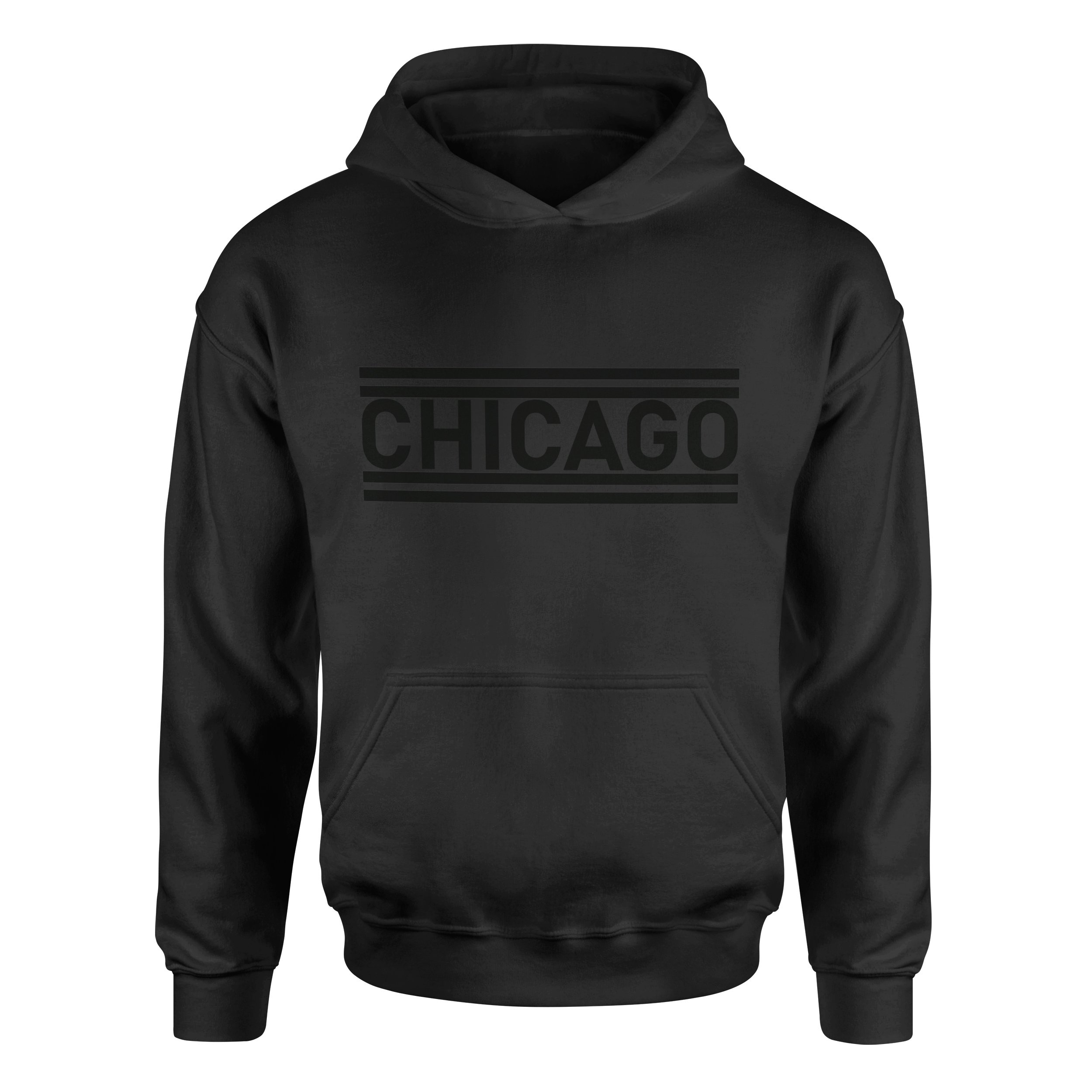 Chicago Lines Hoodie XXL - Siyah