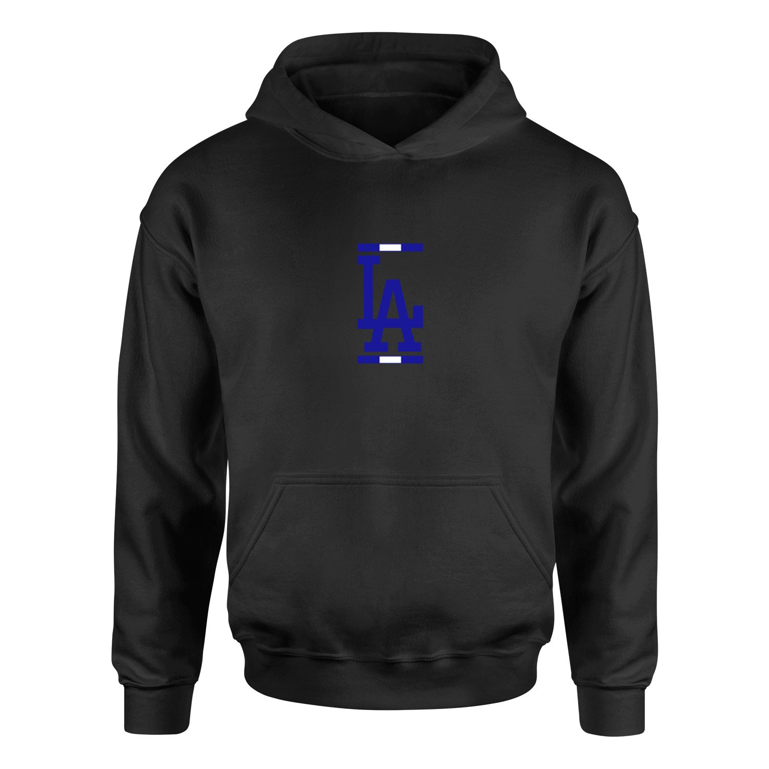 LA Blue White Hoodie M - Siyah