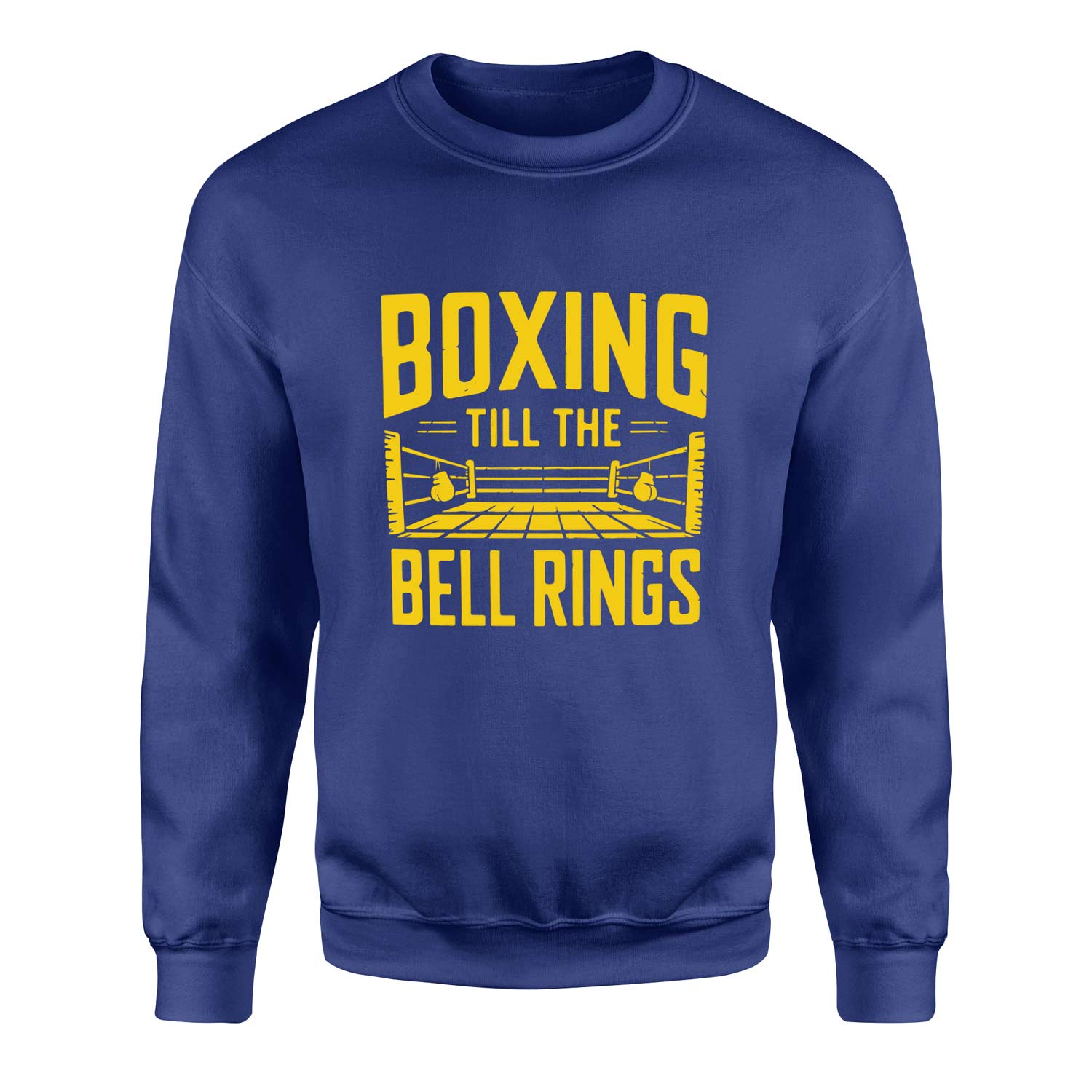 Boxing Till The Bell Rings Sweatshirt S - İndigo Mavisi