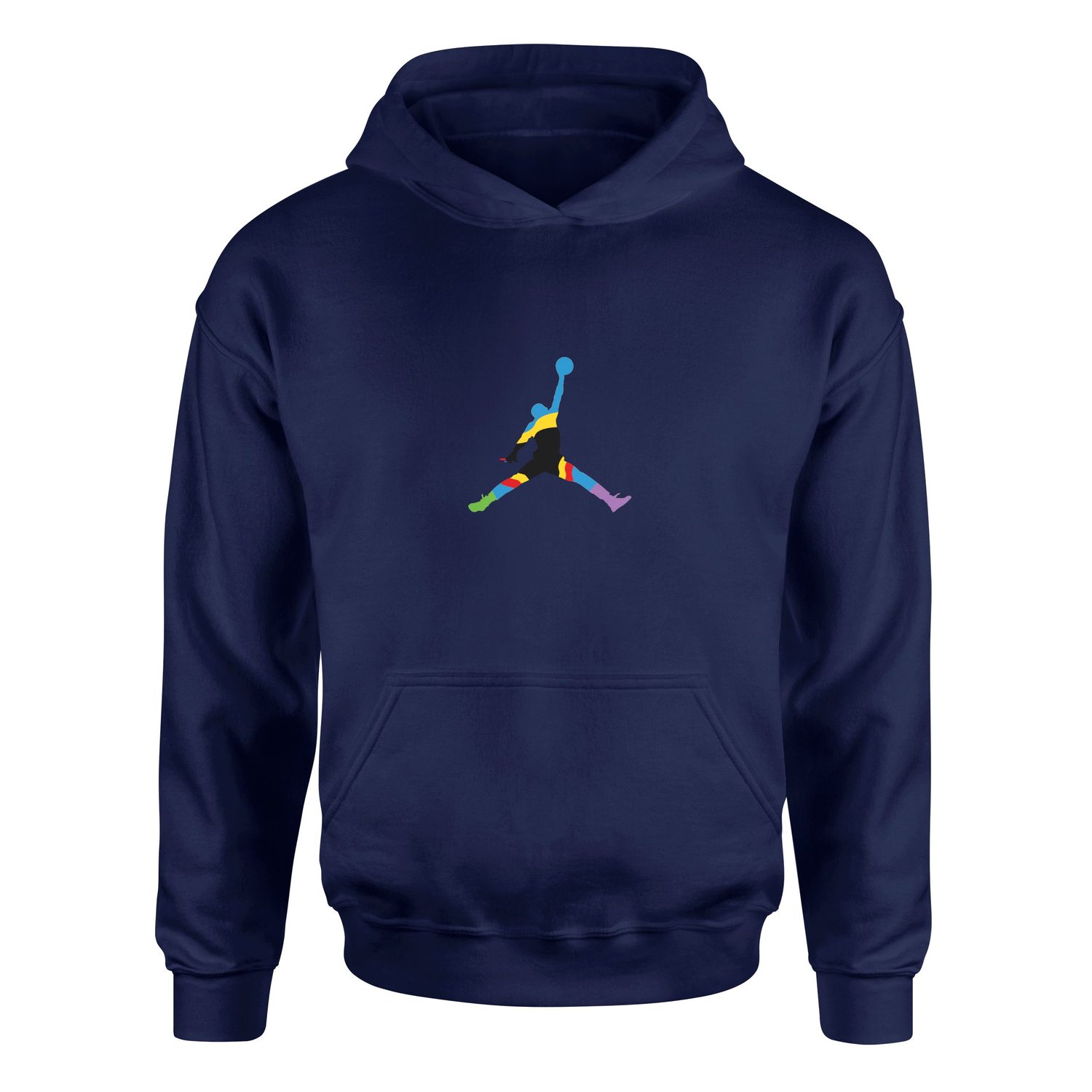 Air Jordan Colorful Hoodie XXL - İndigo Mavisi
