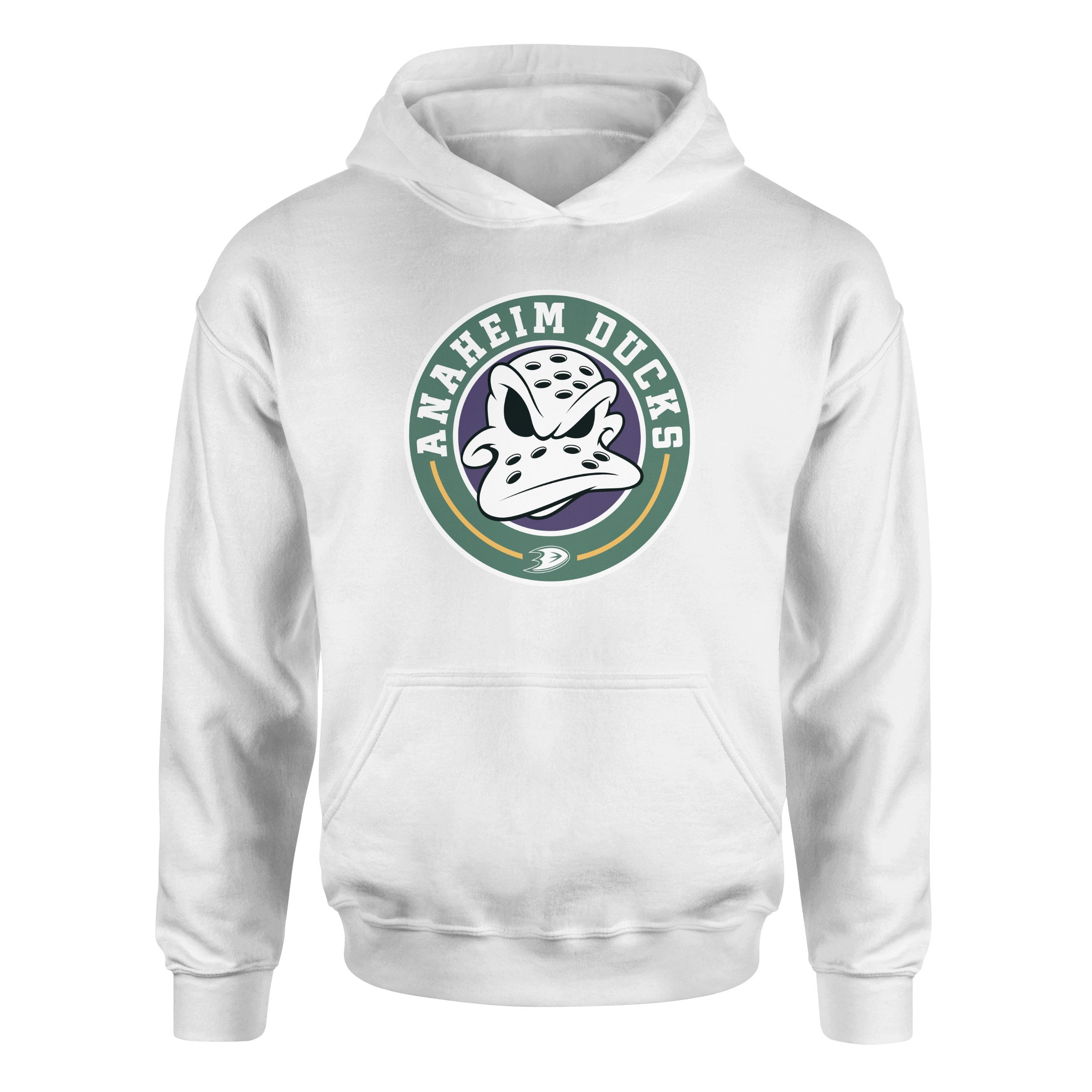 Anaheim Ducks Vintage Hoodie M - Beyaz