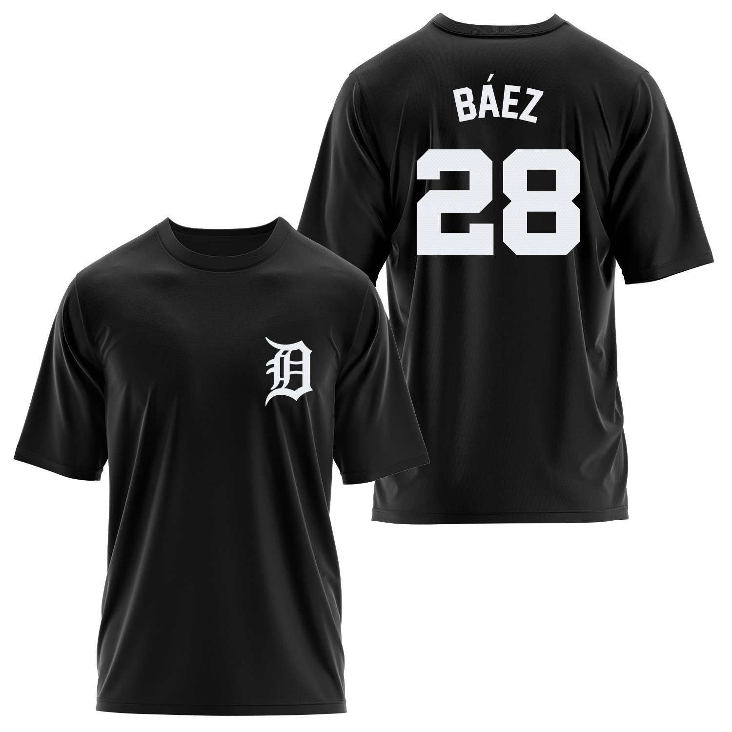Javier Baez 28 Detroit Tigers Jersey Oversize Tişört