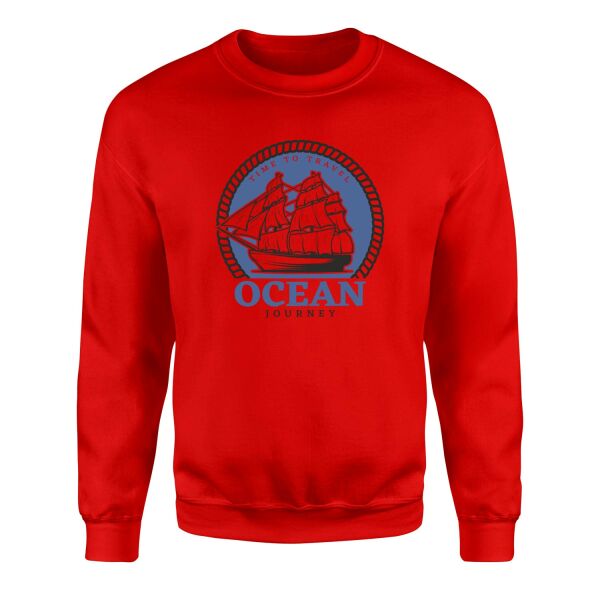 Ocean Journey Denizci Sweatshirt L - Kırmızı