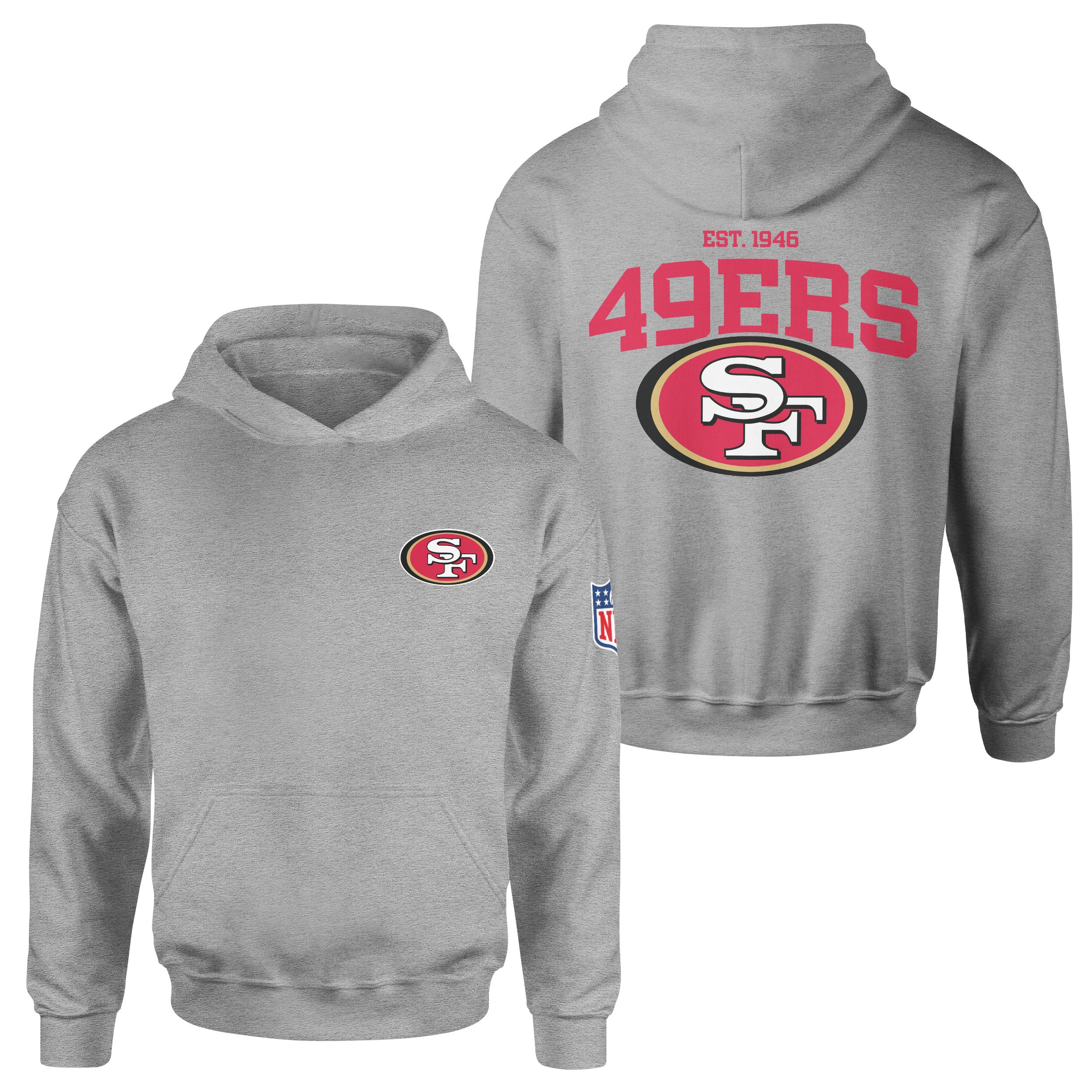 San Francisco 49ERS SE Hoodie M - Gri