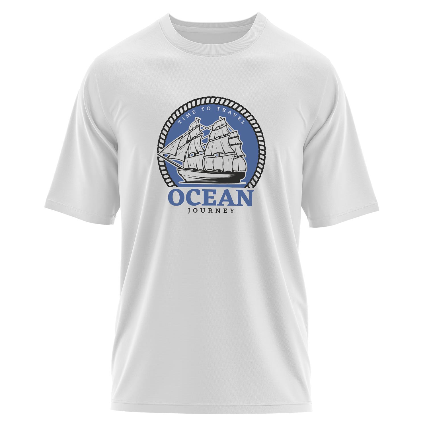 Ocean Journey Denizci Oversize Tişört L - Beyaz