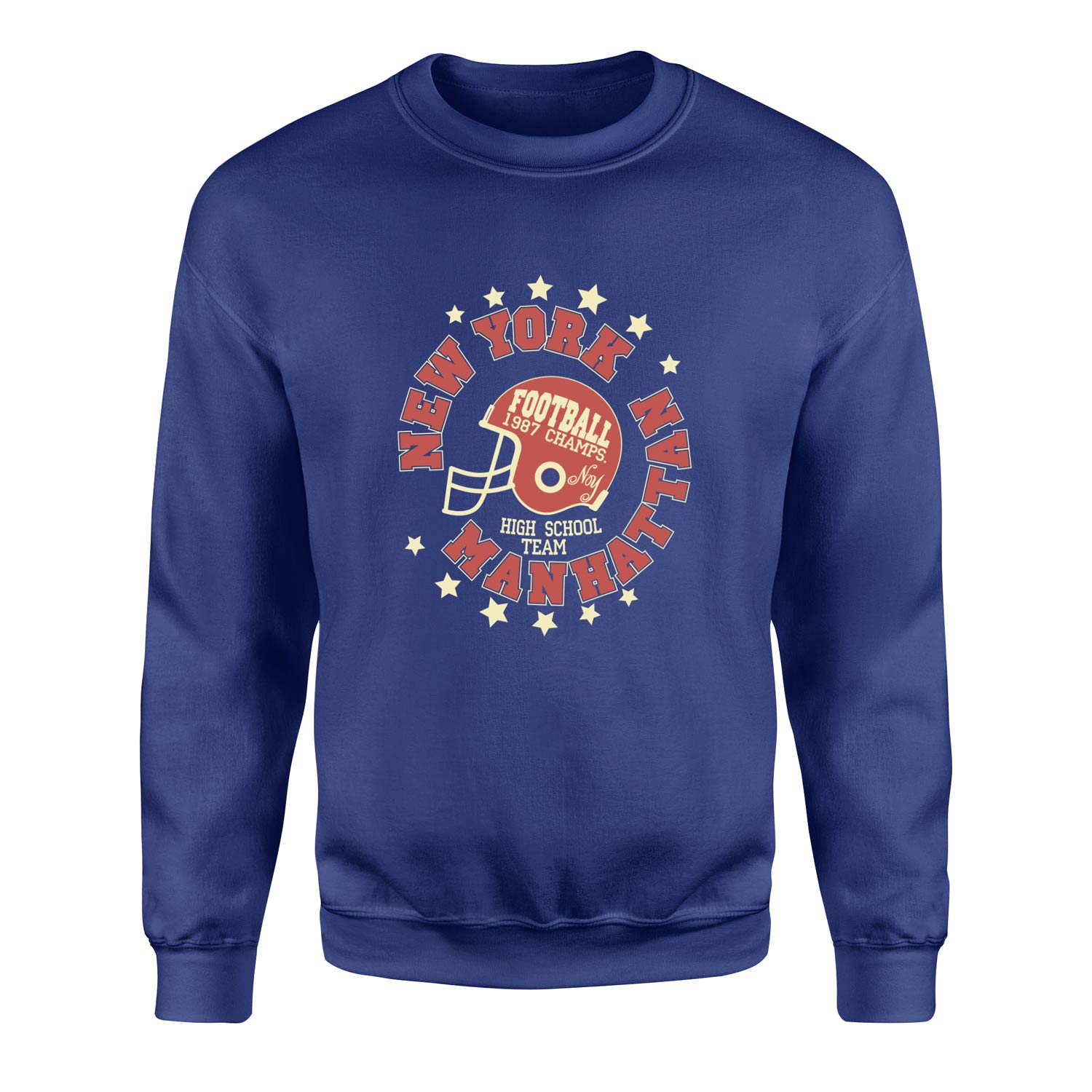 New York Manhattan Sweatshirt XXL - İndigo Mavisi