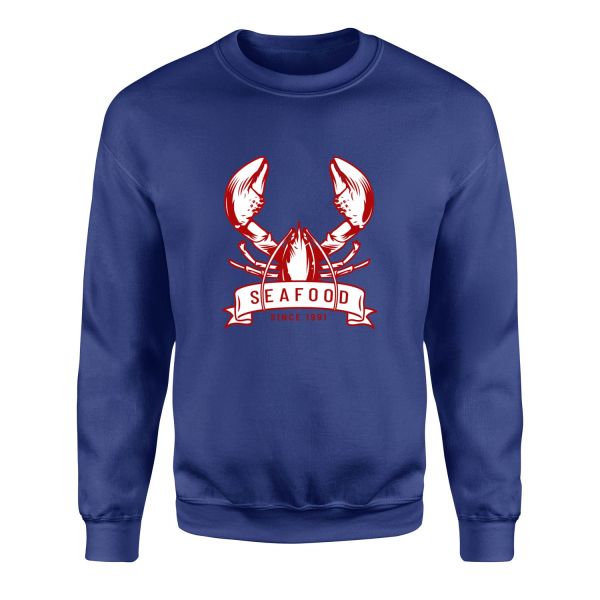 Seafood Sweatshirt XL - İndigo Mavisi