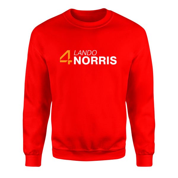 Lando Norris 4 Sweatshirt M - Kırmızı