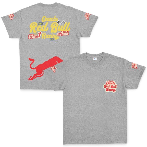 Oracle Red Bull Racing 2025 Max & Yuki Fan Edition Tişört S - Gri